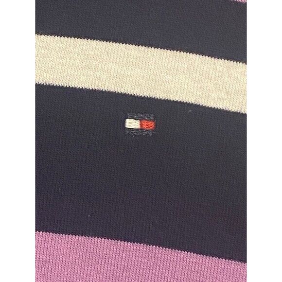 TOMMY HILFIGER long sleeve striped V NECK FITTED BLOUSE‎ small - Picture 3 of 3